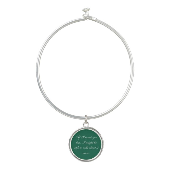 Love expression (green) bangle bracelet (Front)