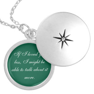 Love expression (green) locket necklace