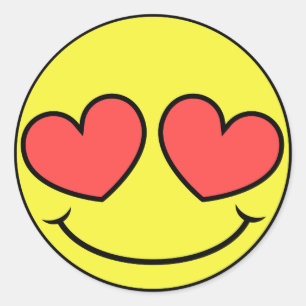Love Face Classic Round Sticker