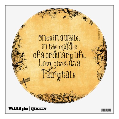 Love Fairytale Quote Vintage Antique Wall Decal