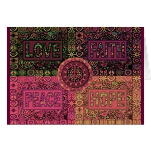 Love - Faith - Peace - Hope Cards (Front Horizontal)