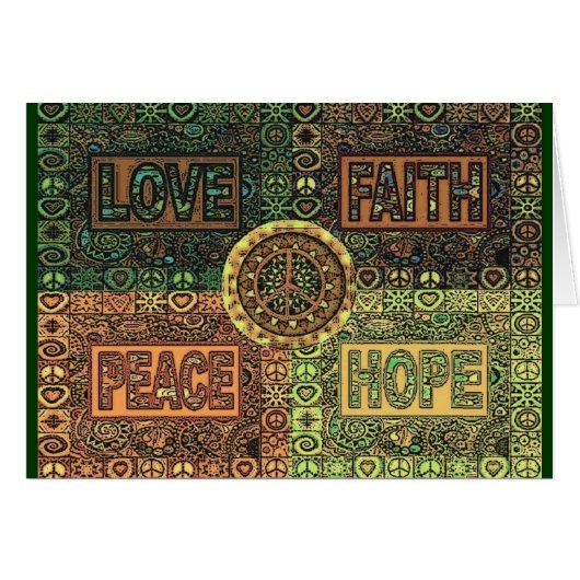 Love - Faith - Peace - Hope Cards (Front Horizontal)
