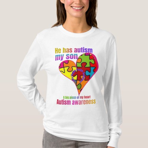 Love Faith support Autism Awareness T_Shirt