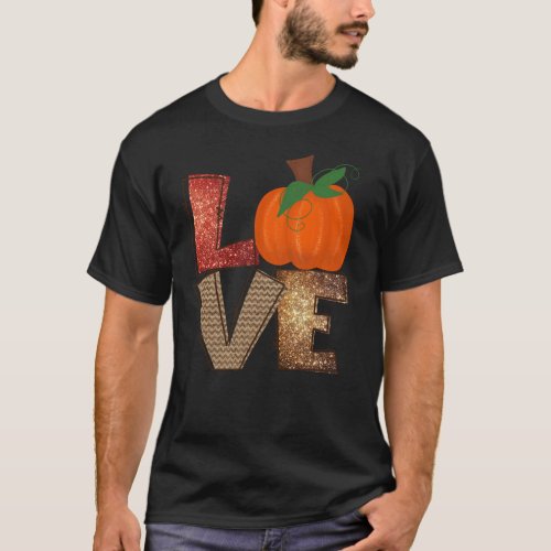 Love Fall Pumpkin Happy Halloween Scary T_Shirt