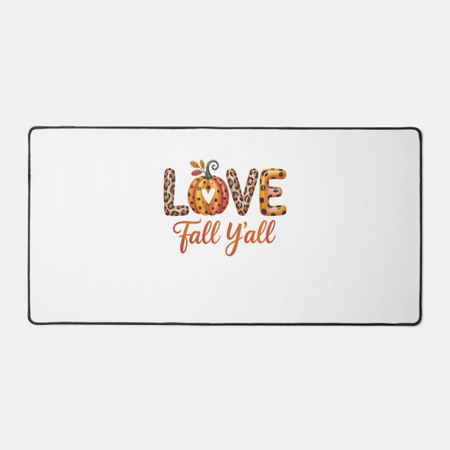 Love Fall Y'all Fall Desk Mat (Front)