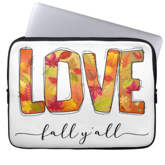 Love Fall Y'all Laptop Sleeve