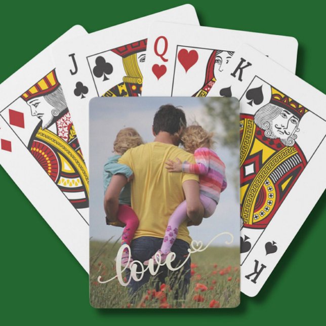 Love Family Photo Custom Personalized  Poker Cards (Creator Uploaded)