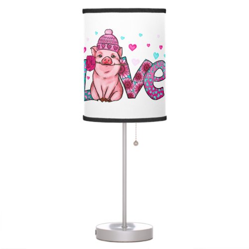 Love farm animals love piggy animal love table lamp