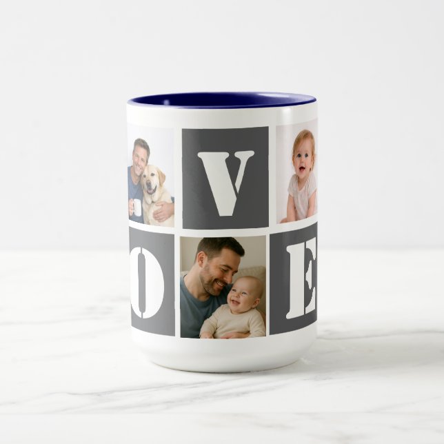 Love Father’s Day 5-Photo Collage | Personalized  Mug (Center)