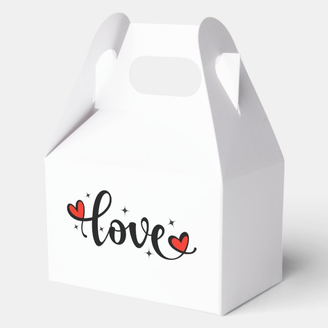 LOVE Favor Boxes – Sweet & Stylish Packaging for V (Front)