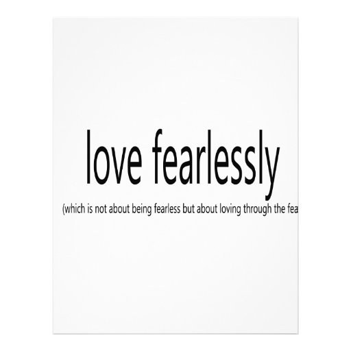 Love Fearlessly saying Quote art Letterhead Design | Zazzle