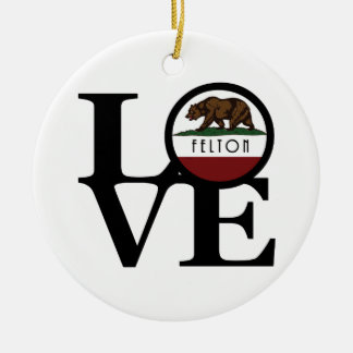 LOVE Felton Ceramic Ornament