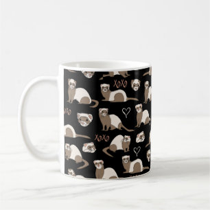 Love Ferrets - Black Coffee Mug