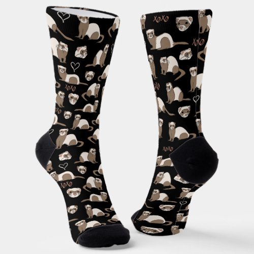 Love Ferrets _ Black Socks