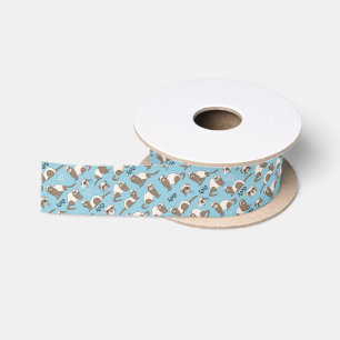 Love Ferrets - Blue Satin Ribbon