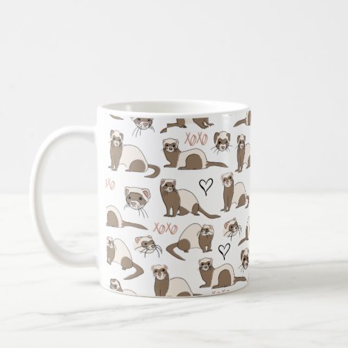 Love Ferrets _ White Coffee Mug
