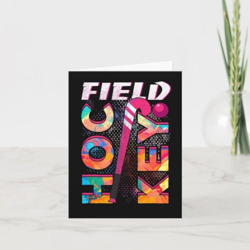 Love Field Hockey Fun Birthday Gifts  Card