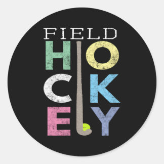 Love Field Hockey Fun Product Classic Round Sticker