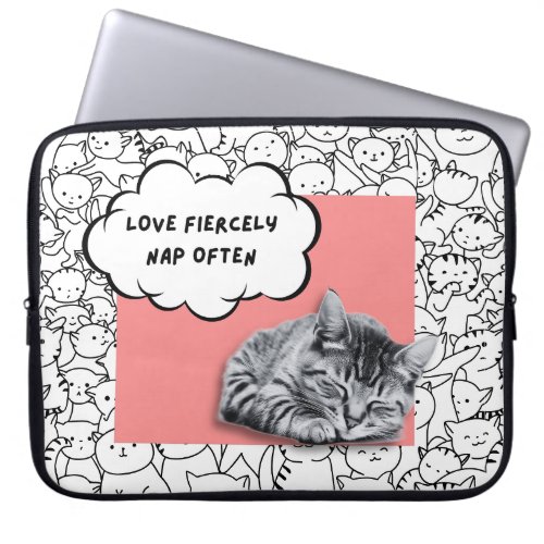 Love Fiercely Nap Often Paper Coaster Laptop Sleeve