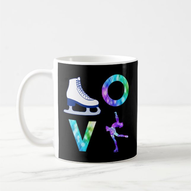 Love Figure Skating Ice Skater Coffee Mug (Left)