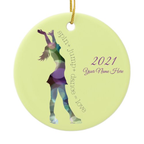 Love Figure  Skating Ornament