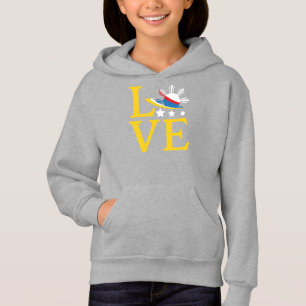 Love - Filipino Flag Typography Art Hoodie