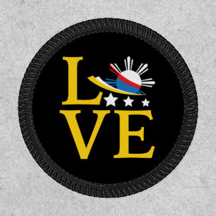 Love - Filipino Flag Typography Art Patch