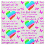 LOVE FILLED PHILIPPIANS 4:13 DESIGN FABRIC
