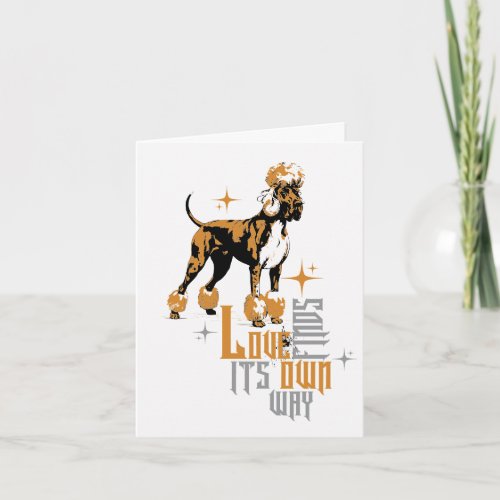 Love finds it's own way Great Dane Poodle Mix Invitation