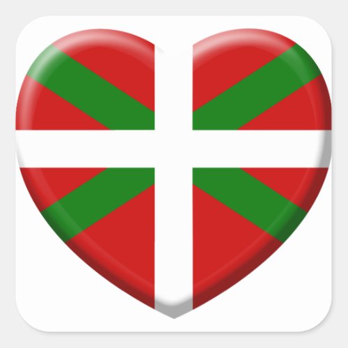 love flag Basque country Square Sticker