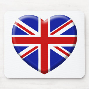 Love flag England Mouse Pad