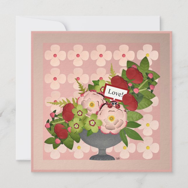 Love Flat Botanical Art Card