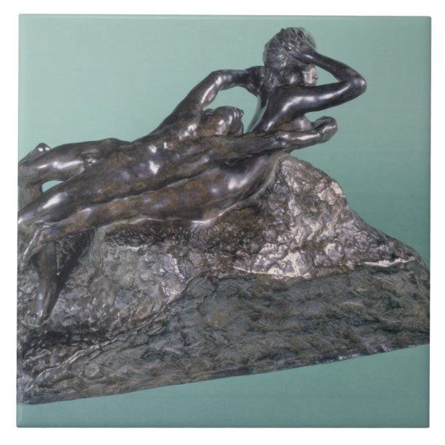 Love Fleeing, 1883-84 (bronze) Ceramic Tile (Front)
