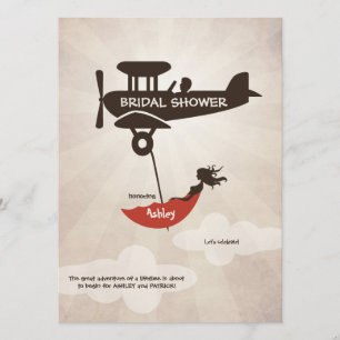 LOVE FLIGHT Bridal Shower Invitation
