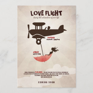 LOVE FLIGHT Wedding Invitation