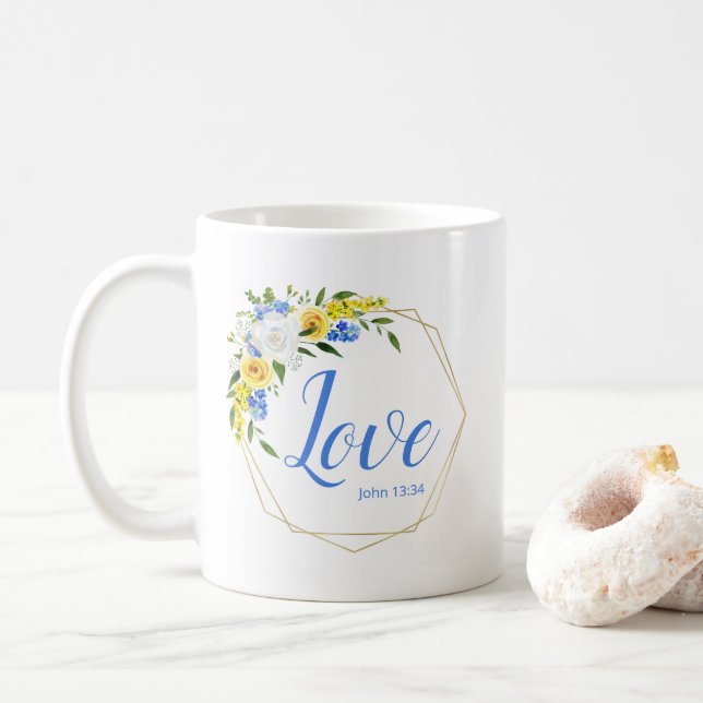 Love Floral Coffee Mug (With Donut)