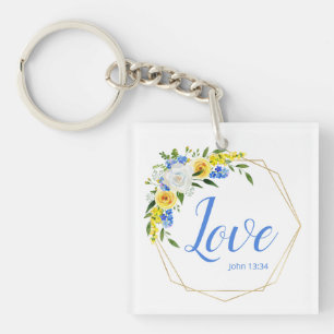 Love Floral Keychain