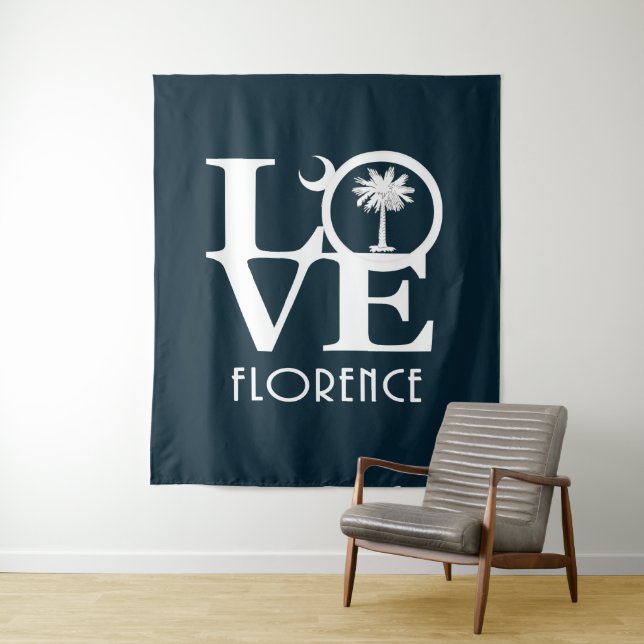 LOVE Florence, South Carolina Tapestry (In Situ)