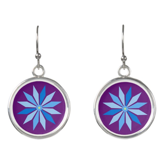 LOVE  FLOWER GIFT GIRLFRIEND WIFE VALENTINE  EARRINGS (Front)