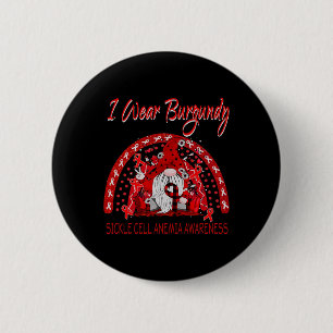 Love Flower Gnome Sickle Cell Anemia Awareness Button