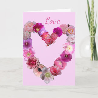 Love Flower Heart Card