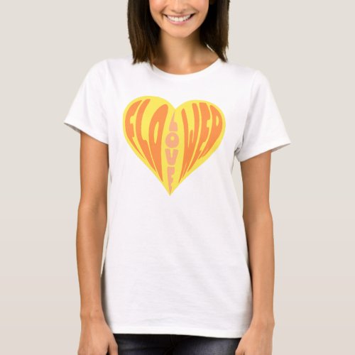 Love Flower Heart T_Shirt