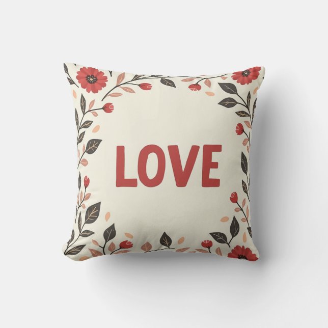 LOVE & Flower pillow (Front)