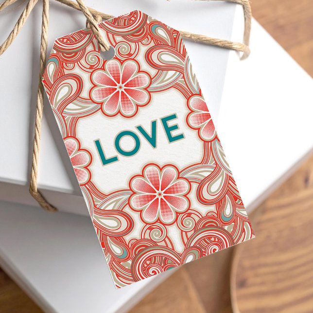 Love flowers Boho Style gift tags (Creator Uploaded)