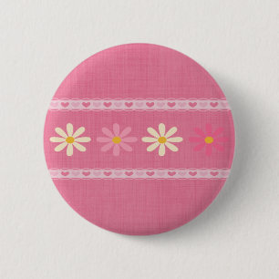 Love Flowers Button