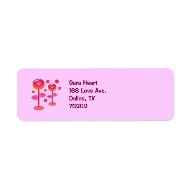 Love Flowers Label (Front)
