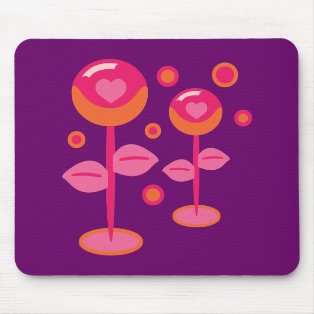 Love Flowers Mouse Pad (Front)