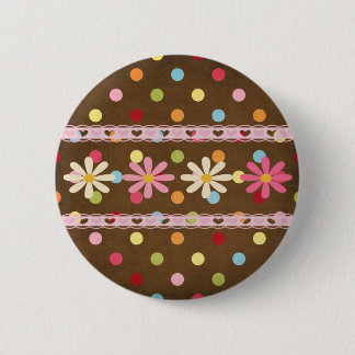 Love Flowers Pinback Button