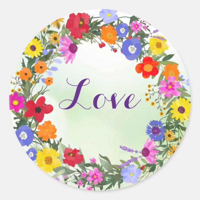 Love Flowers Stickers (Front)