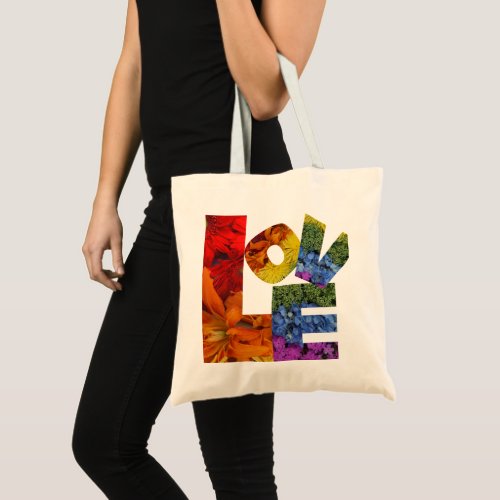 Love Flowers Tote Bag